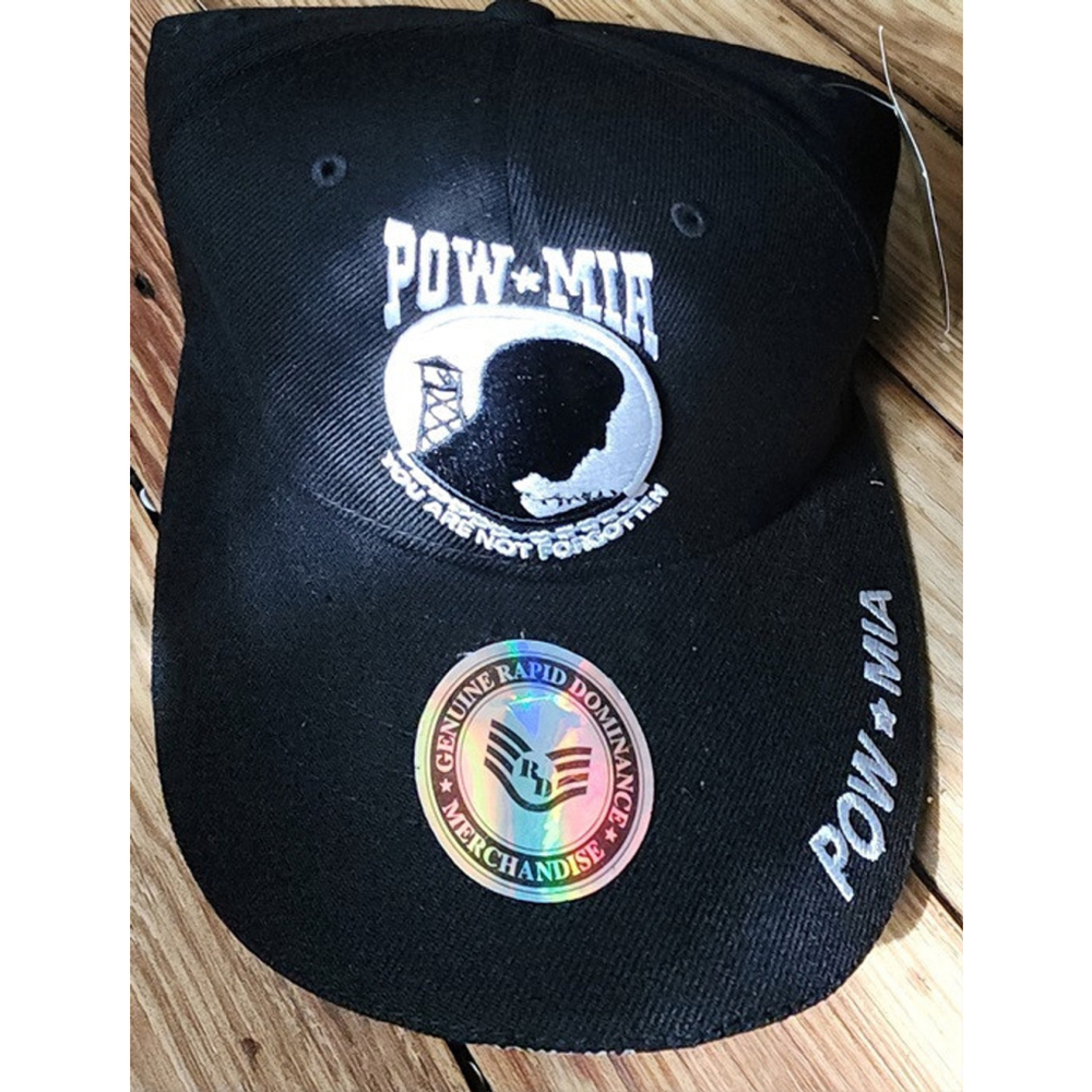 Rapid Dominance POW MIA You Are Not Forgotten Black Embroidered Cap - RD-POWMIA